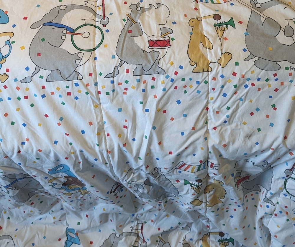 Vintage 1986 RARE Susan Boynton Martex Quilt Comforter parade